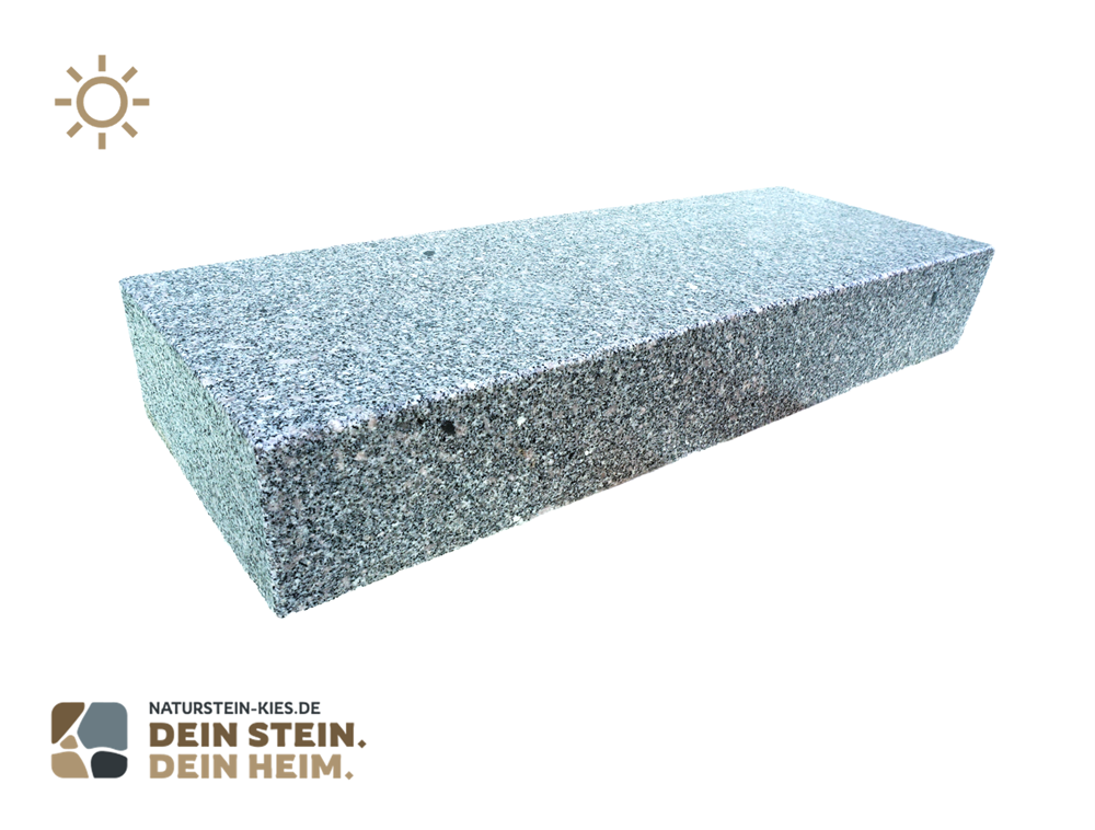 Granit Blockstufen grau geflammt