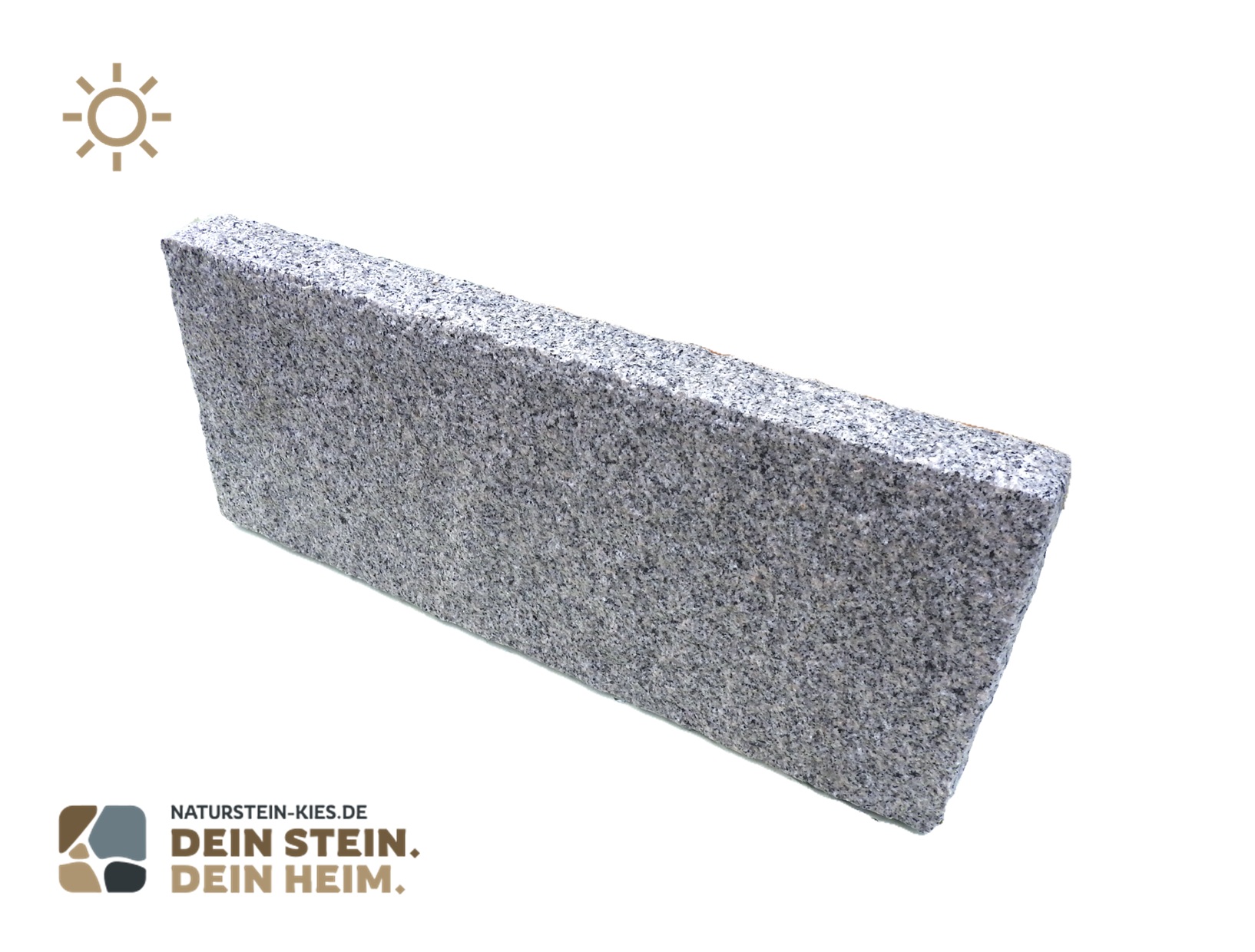 Granit Leistensteine grau gespitzt