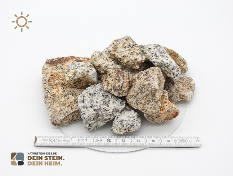 Granit Schotter grau/gelb 32/75 Granit Schotter grau/gelb 32/75