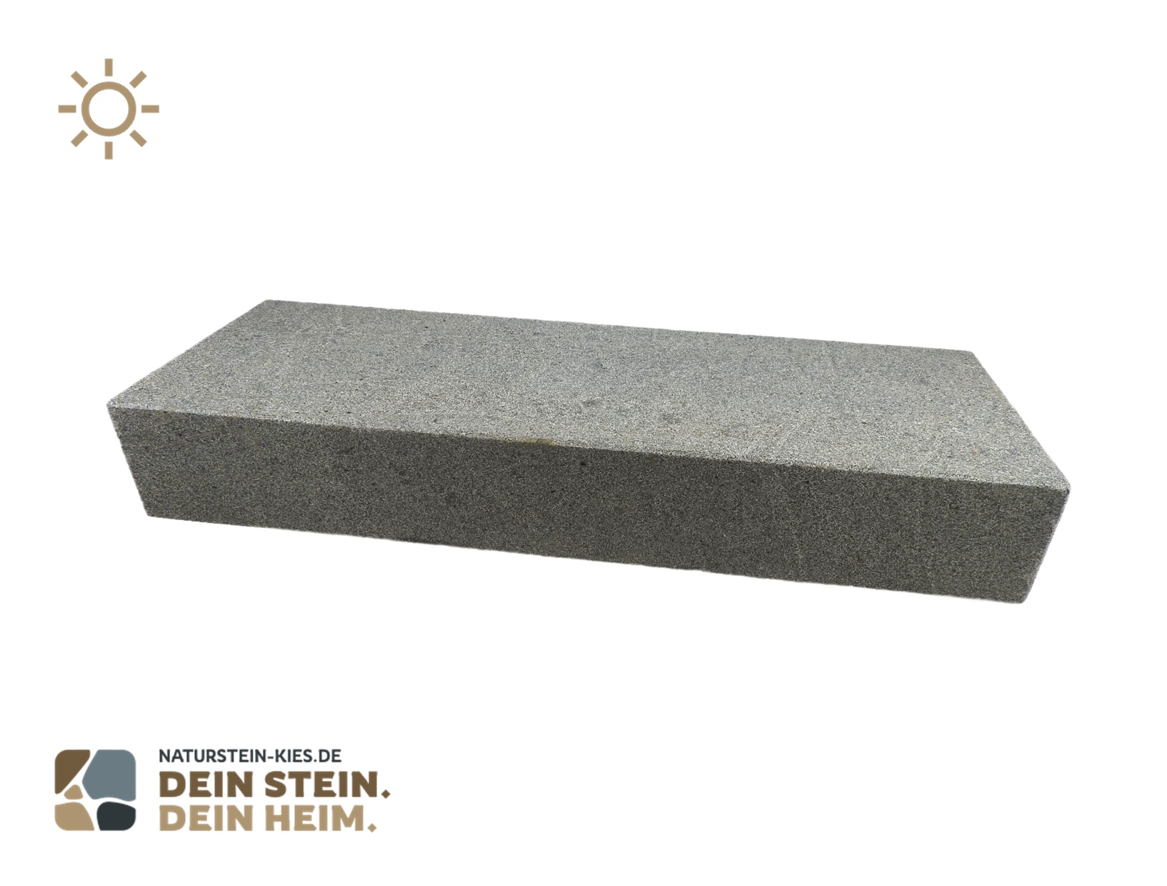 Granit Blockstufen anthrazit geflammt