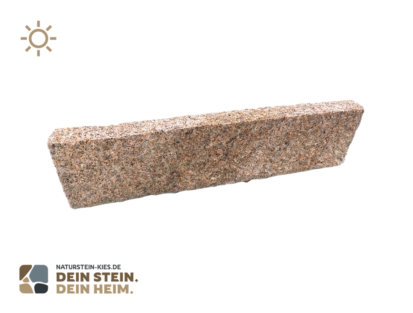 Granit Leistensteine gelb gespitzt