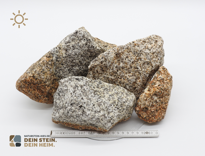 Granit Schotter grau/gelb 75/280