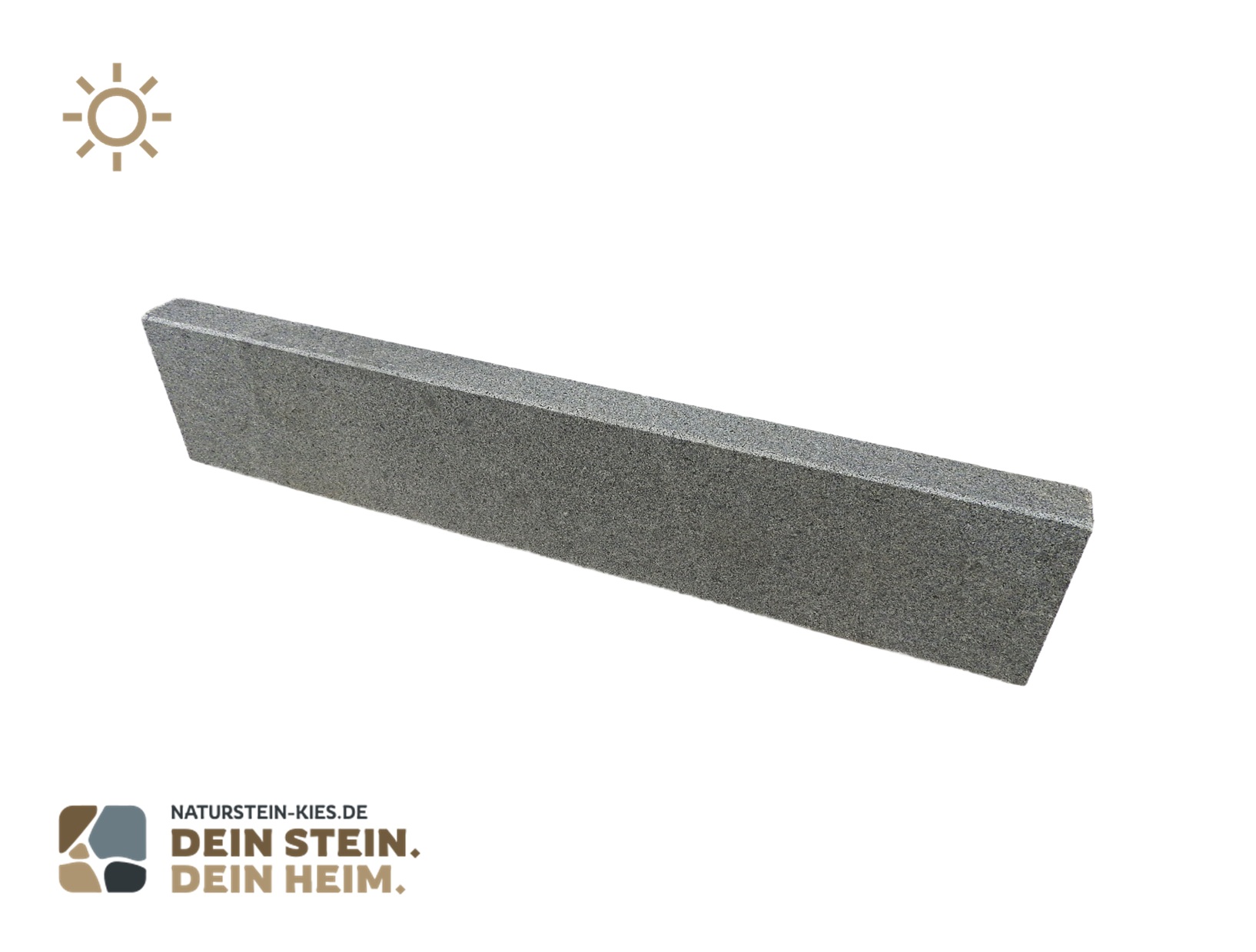 Granit Leistensteine anthrazit gesägt, geflammt mit Fase