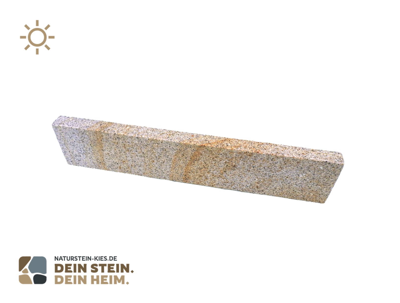 Granit Edel-Leistensteine gelb fein gestockt