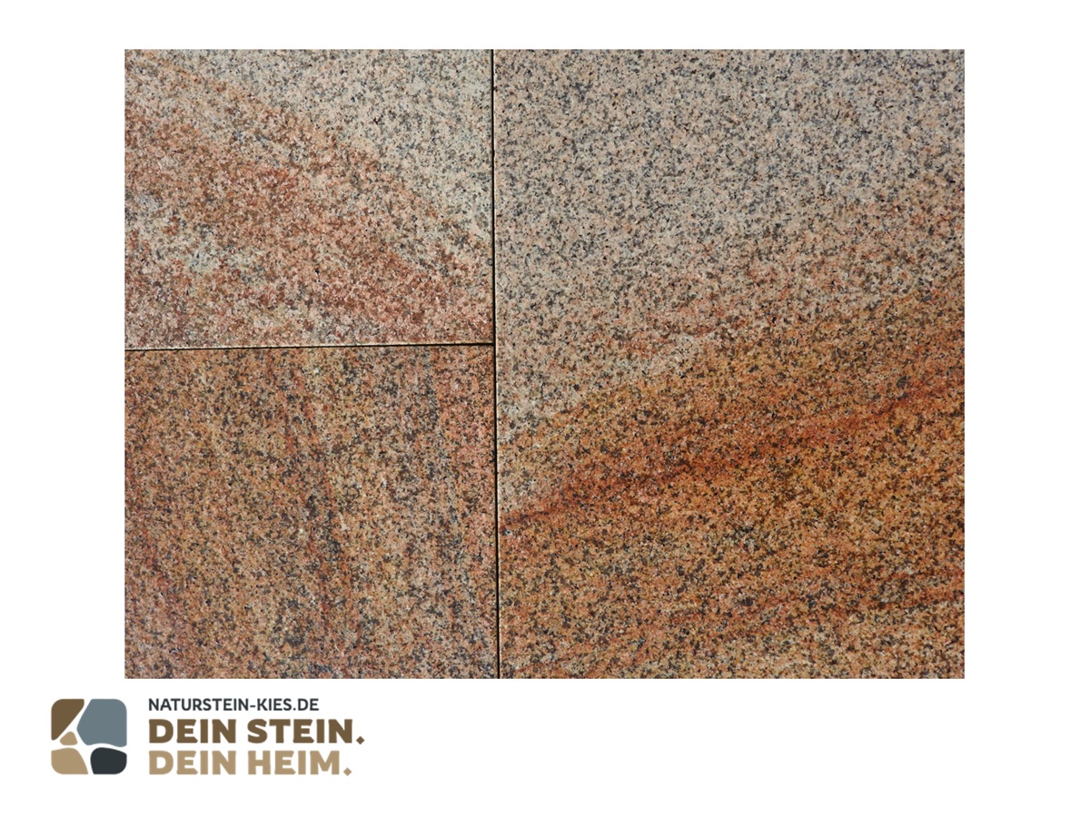 Granit Bodenplatten gelb geflammt