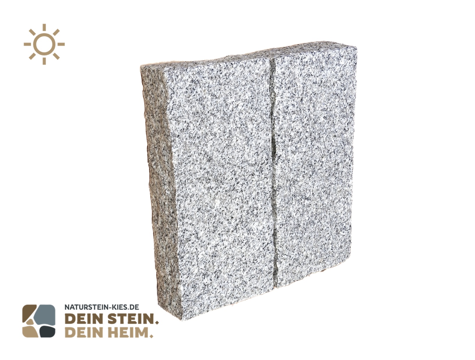 Granit Stele grau gespitzt